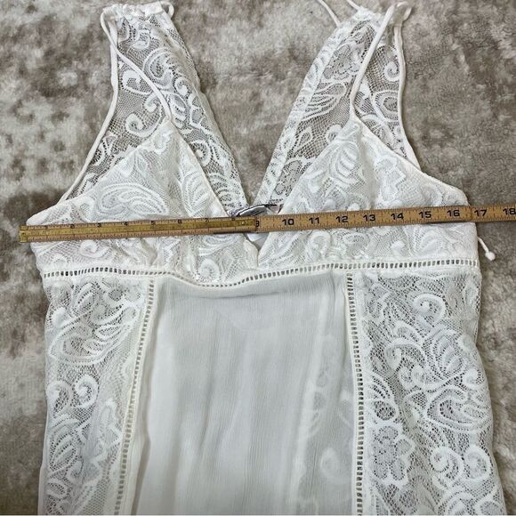 LINEA DONATELLA lingerie Flower Child Sheer Lace Chemise Lingerie Nightgown LG - Picture 8 of 9